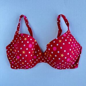 36D Y2K 2007 Ipex Body by Victoria’s Secret Red Polka Dot Star Bra Lined Glam